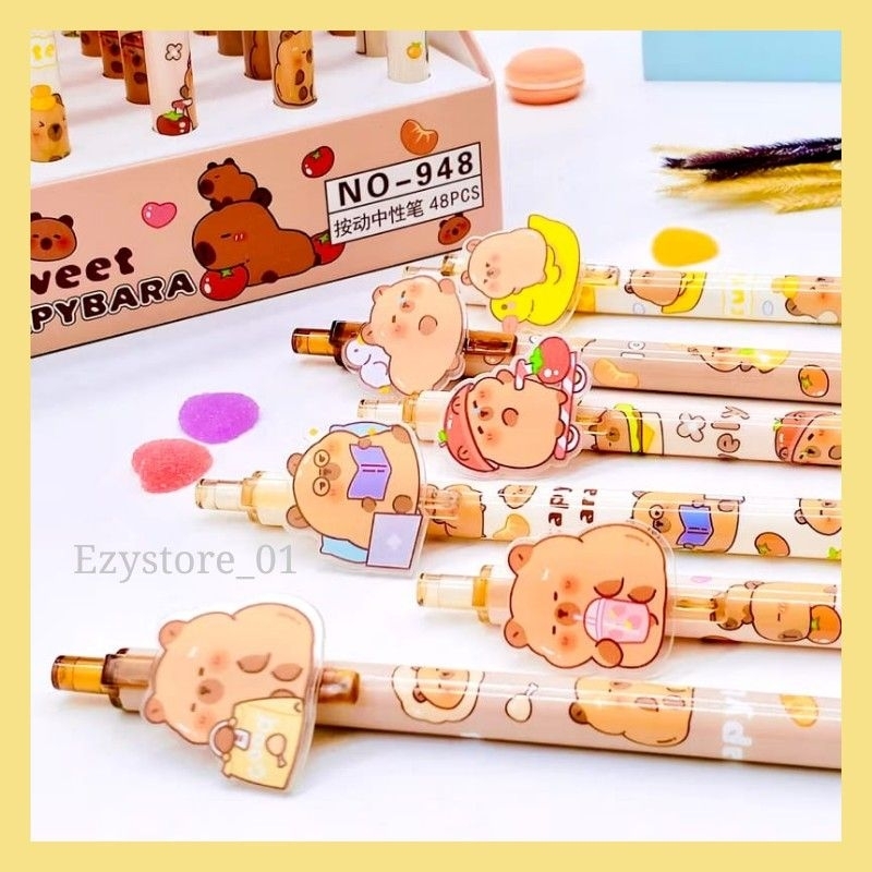 

(DAPAT 1 BOLPEN) BOLPEN CAPYBARA NO-948/ Pulpen Bolpoin Cetek Klik NO-948 Capybara