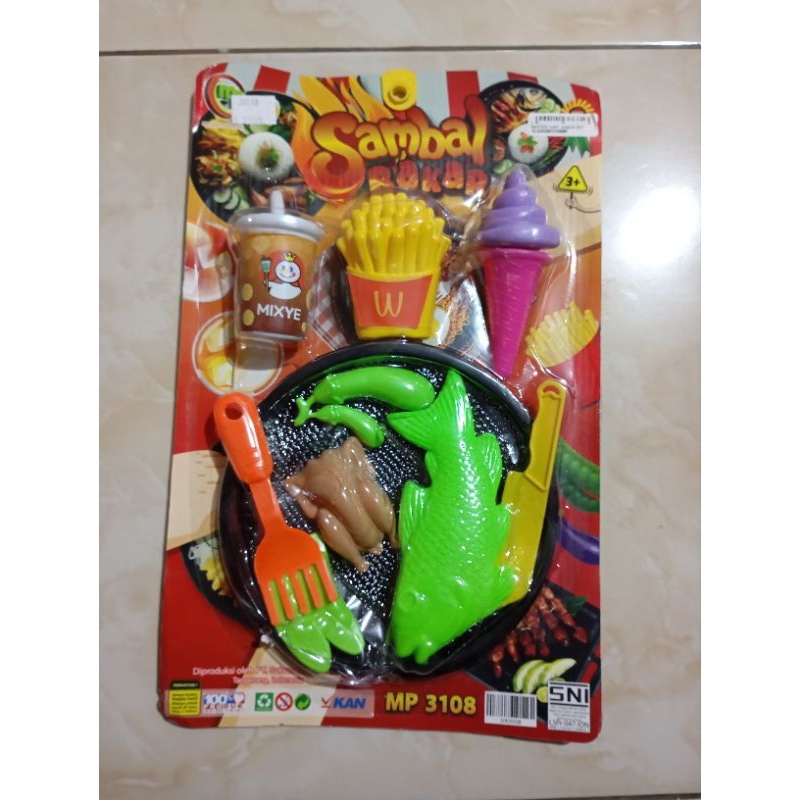 Mainan Makan Sambal Bakar Food Ikan MP 3108