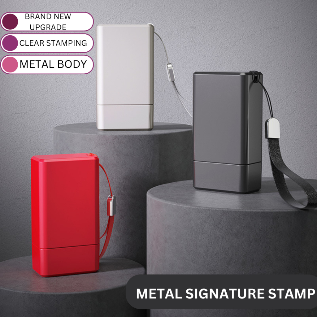 

MINI PORTABLE SIGNATURE STAMP/ STEMPEL ABSEN/STEMPEL NAMA/STEMPEL TANDA TANGAN MURAH