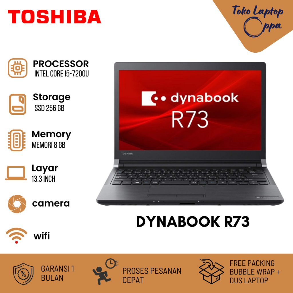 Laptop Toshiba Dynabook R73 Core i5 Ram 8 GB SSD 256 GB