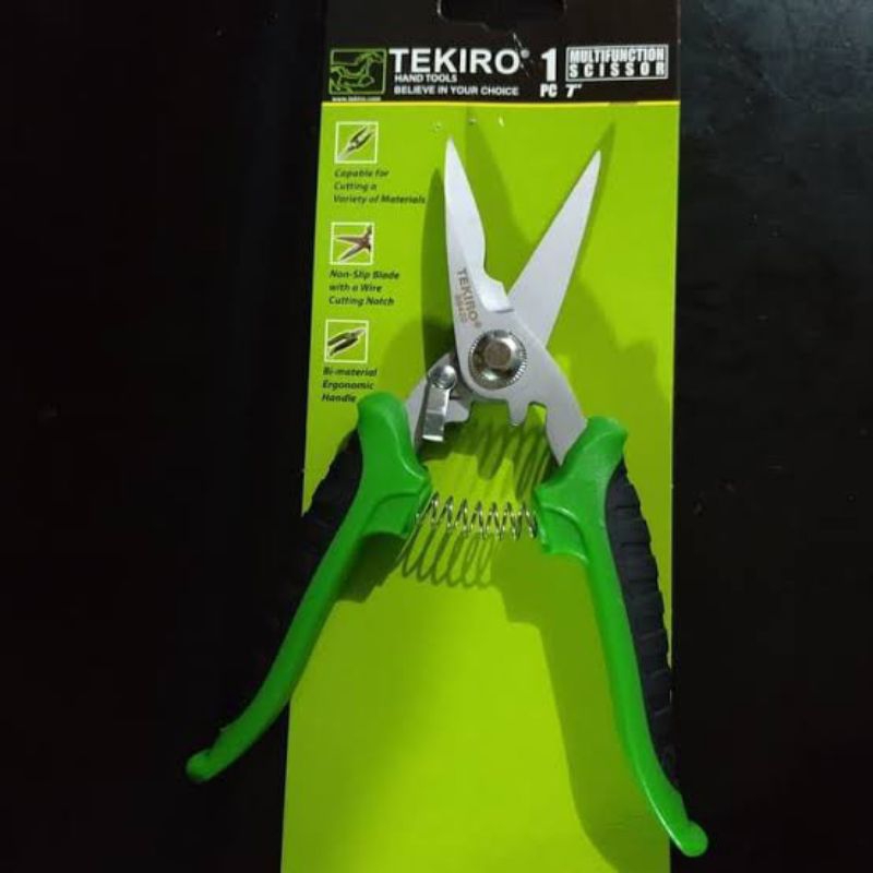 

* TEKIRO MULTIFUNCTION SCISSOR 7" / GUNTING MULTIFUNGSI Gagang Plastik