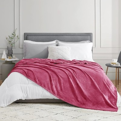 Selimut Fleece Tebal Bahan Lembut Aneka Warna Ukuran 150x200 cm WEO AC6557