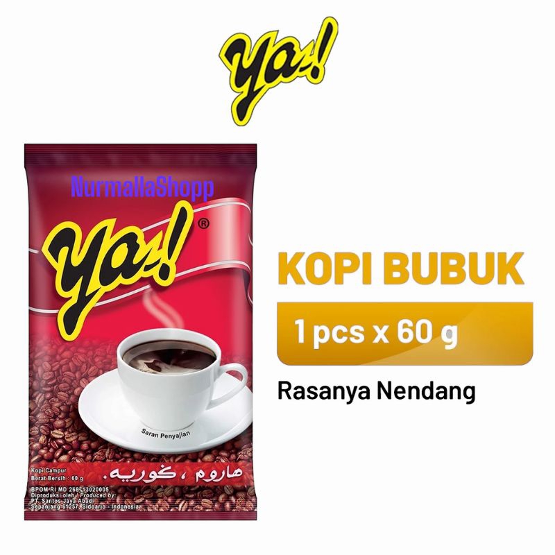 

KOPI BUBUK YA (MERAH) KEMASAN 60GR