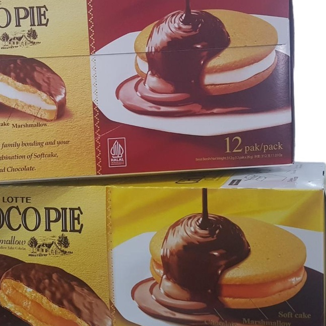 

CHOCOPIE MARSHMALLOW LOTTE TERBAIK ISI 12 @28 GRAM