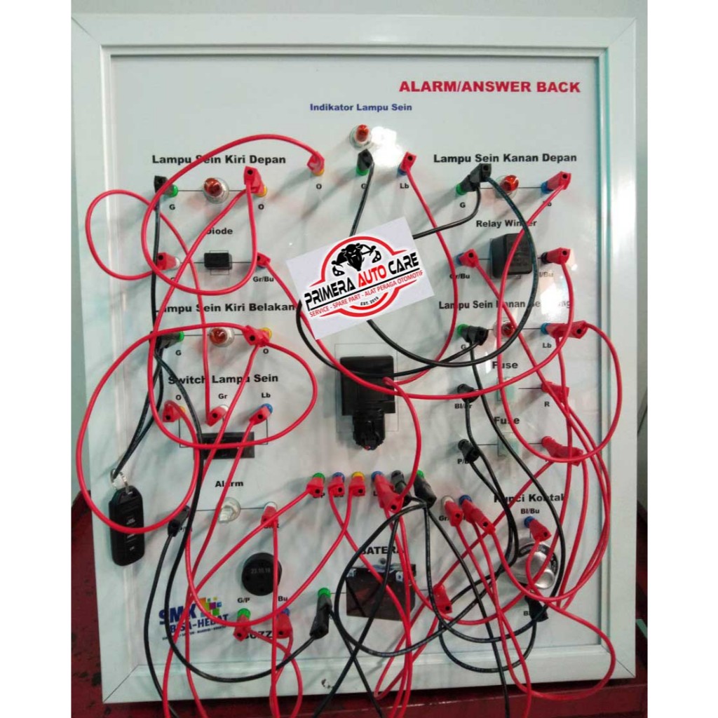 Alat Peraga trainer Kelistrikan Sistem alarm Answer Back System Remote