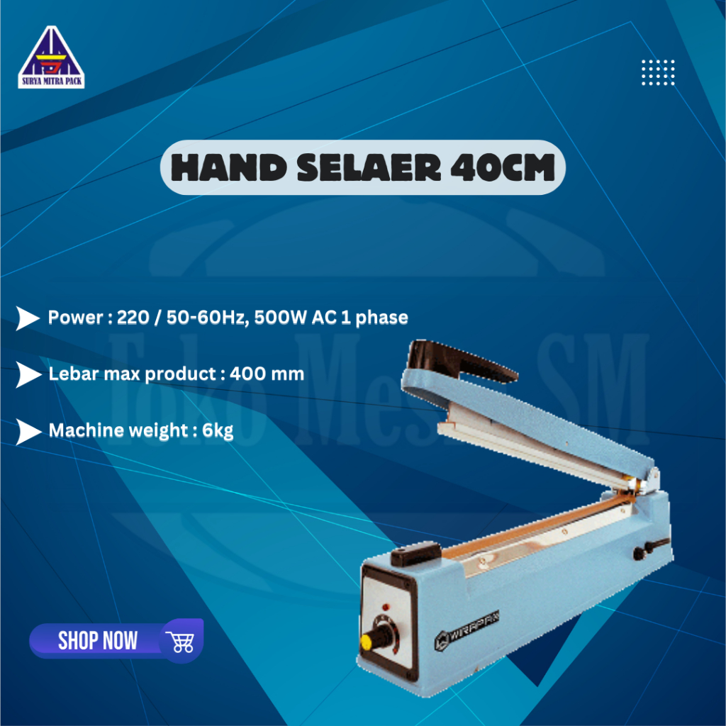 Hand Sealer Portable 40cm untuk kemasan makanan / Impulse Sealer / Alat Pres Plastik / Food Plastic