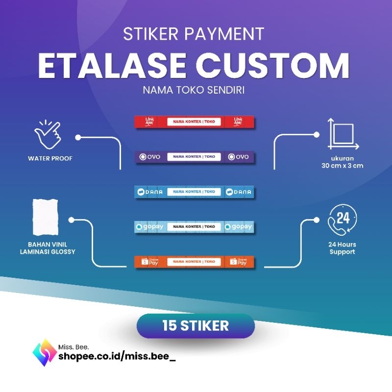 

MURAH CUSTOM NAMA TOKO SENDIRI | STIKER ETALASE KONTER E WALLET | TERBARU | MINIMAL ORDER 15 PCS | STIKER E-WALLET | STIKER KONTER | MURAH