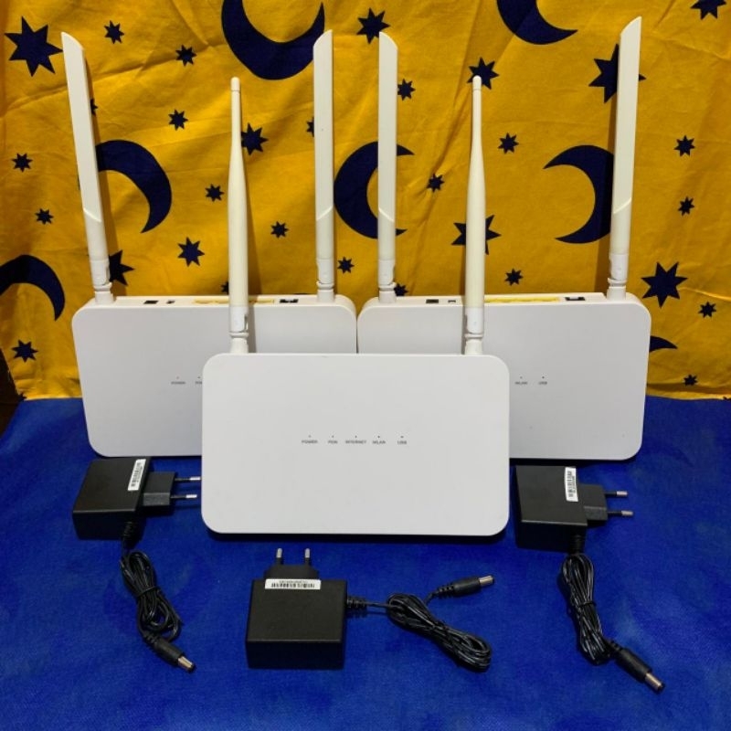 ZTE F670L TERBARU GPON ONT Port Biru Wifi Dual-Band Router & Adaptor