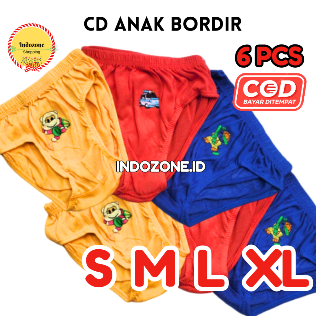 PAKET 6 PCS Sempak Celana Dalam Anak Laki laki 1-10 Tahun Polos Anak Cowok Sempak Anak Cowok Model P