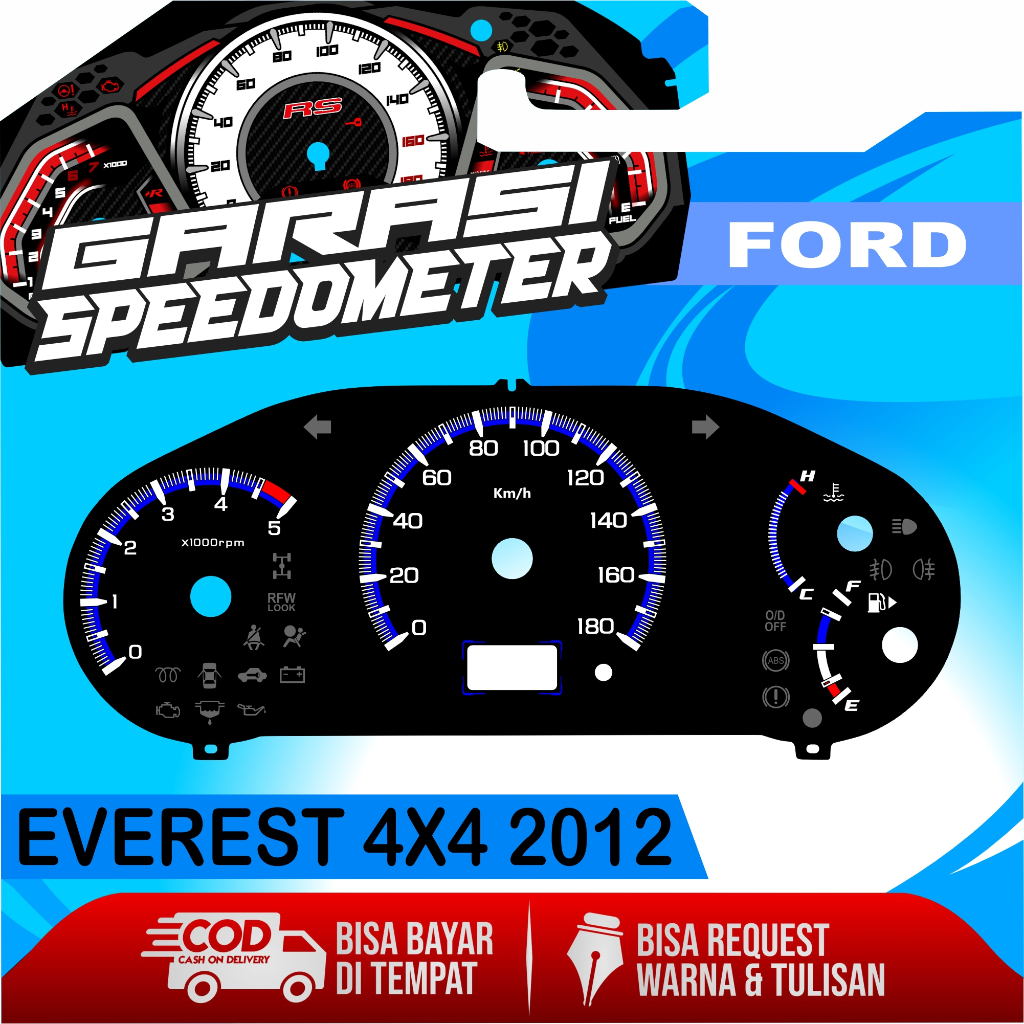 PAPAN SPEEDOMETER CUSTOM FORD EVEREST 4X4 2012