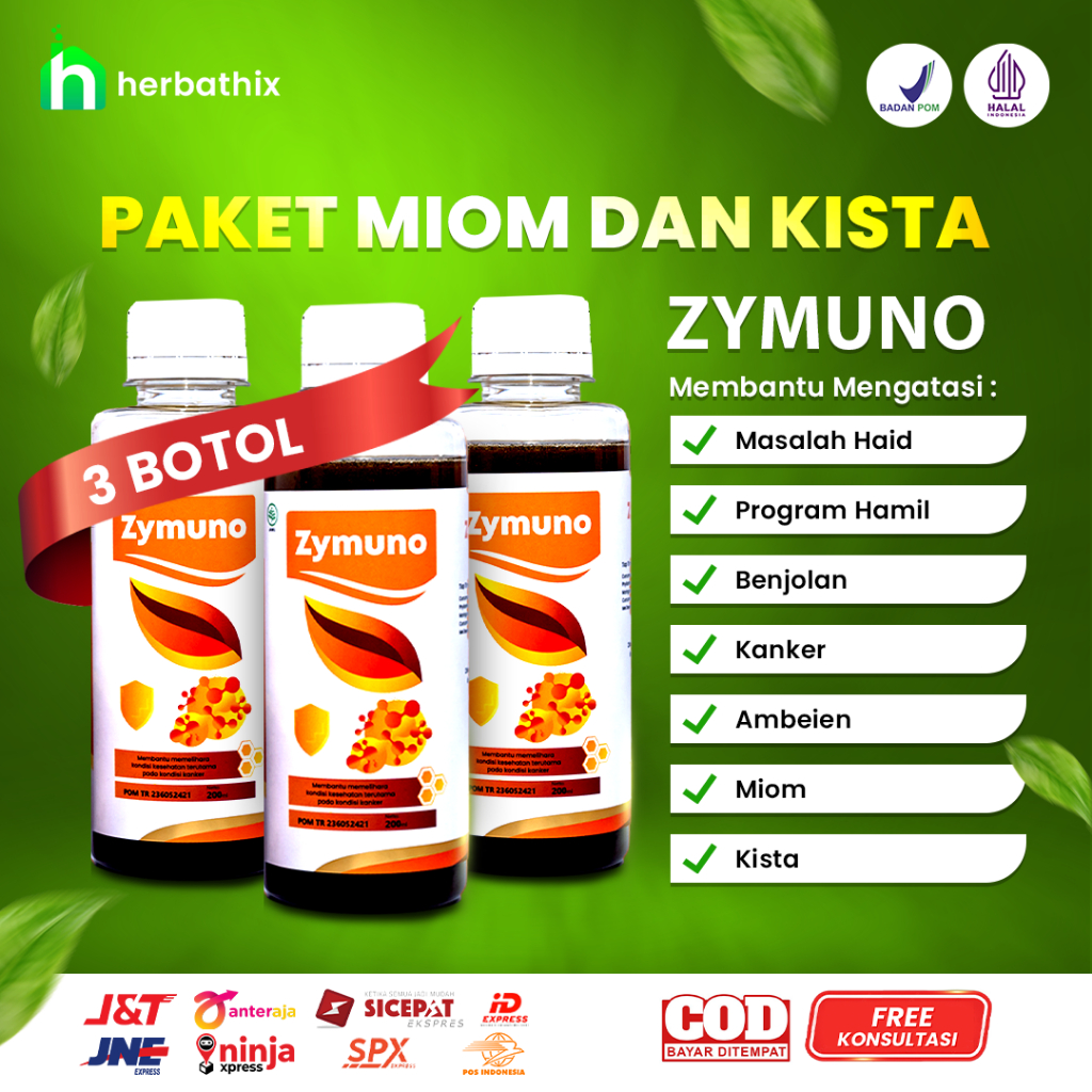 

Madu Asli Alami ZYMUNO Herbal Honey Imunoterapi Paket Kanker Miom dan Kista 3 Botol FREE KONSULTASI