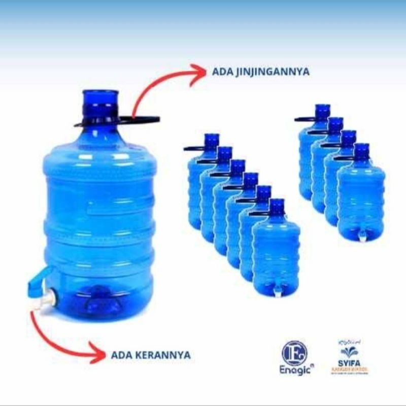 galon kosong 5 liter + keran
