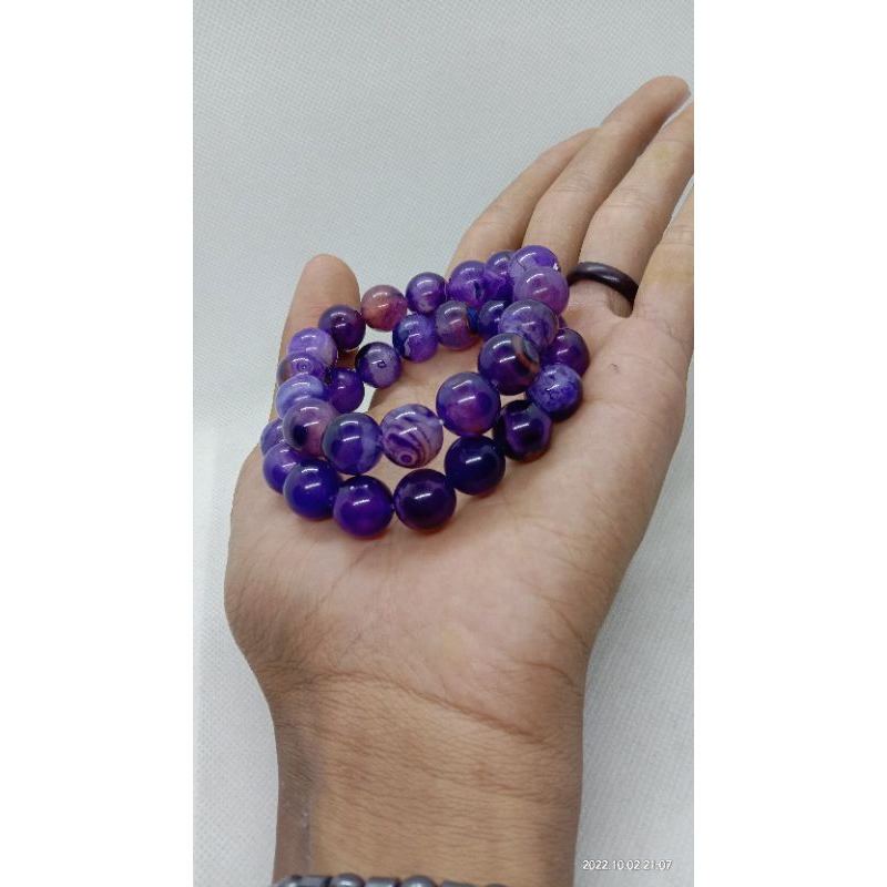 gelang batu permata kecubung ungu