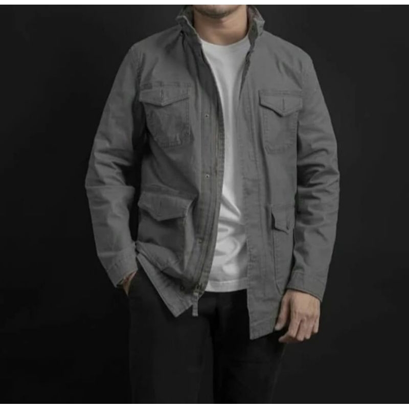 JAKET PARKA PRIA GEORGE US BRAND HIDDEN HOOD MILITARY JACKET