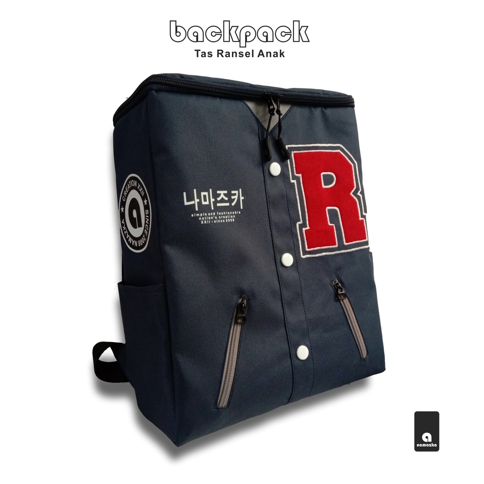 Namazka Tas Ransel Sekolah Bordir Inisial Nama Anak