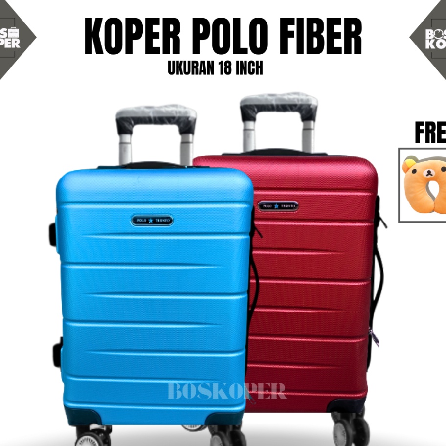 SPECIAL PROMO Koper 18 inch Polo ukuran kabinkoper fiber hardcasekoper murahkoper cabinkoper premium
