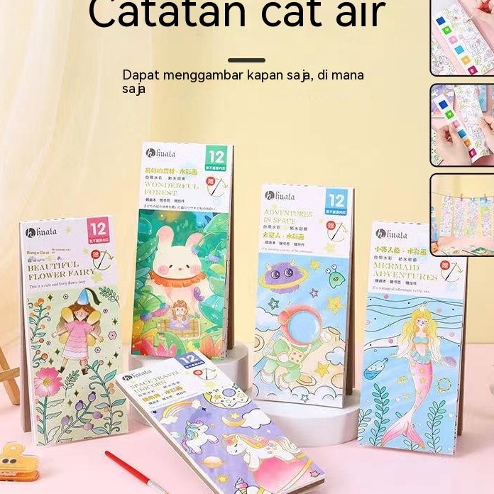 

PROMO BESAR Catatan tempel mewarnai cat air anakanak buku mewarnai gambar cat mandiri buku lukisan air buku gambar grafiti gouache portable
