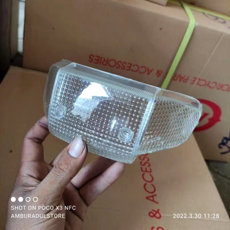 Mika kaca lampu stoplamp stop belakang Astrea grand legenda putih