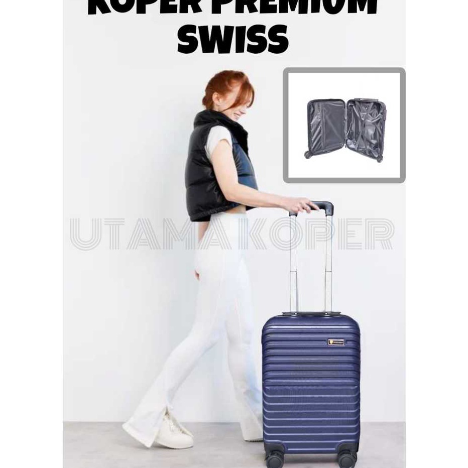 IMPOR TERBARU Koper swiss 18222 inch Koper Kokoh Tahan Banting Koper Cabin Sedang Koper18 inch FREE 