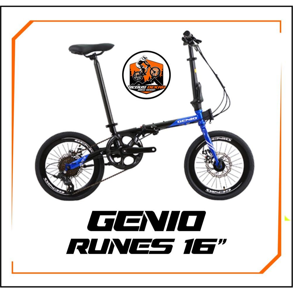 SEPEDA LIPAT FOLDING BIKE 16 INCH GENIO RUNES 1.0