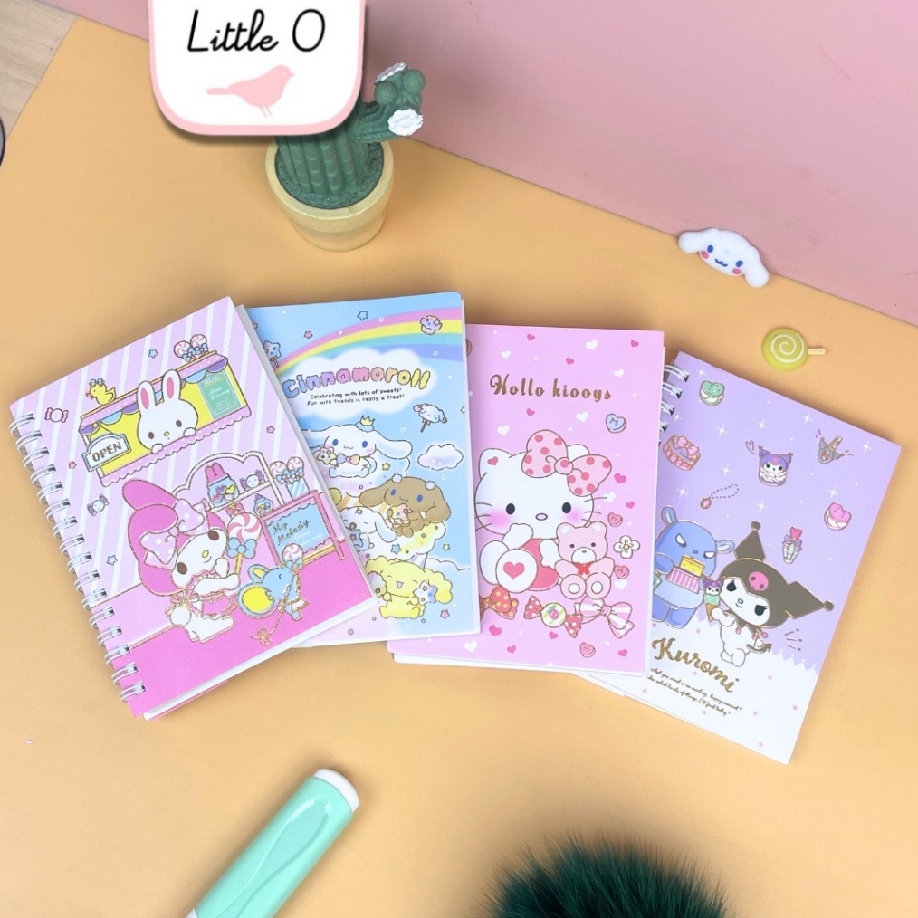 

Promo Akhir Pekan 2 A6 Notebook Small Sanrio Friends Ring Notebook Journal Notebook Buku Tulis Mini Binder Diary