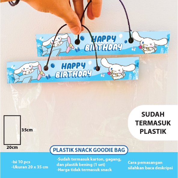 

PLASTIK SNACK CINAMOROLL GOODIE BAG BINGKISAN ULTAH TAS ULANG TAHUN DEKORASI HIASAN HAPPY BIRTHDAY DEKOR KEMASAN TAS PAPER BAG KUROMI MY MELODY