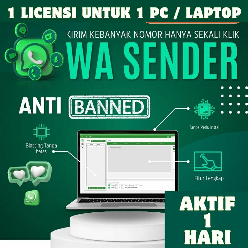 Whatsapp Blaster Pro Anti Blokir - Anti Banned LISENSI ORIGINAL