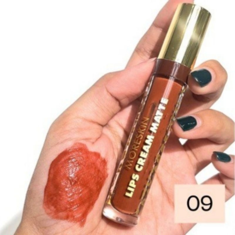 MORESKIN LIP CREAM LC09CM COKLAT MUDA LIPCREAM LIPSTIK LIPSTIC LIPSTICK MATE Asli Original Ori NASA 