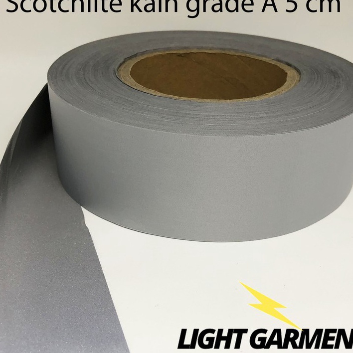 

MURAH MERIAH Scotchlite skotlet scotlight pita pemantul cahaya kain jahit Grade A 5 cm per roll