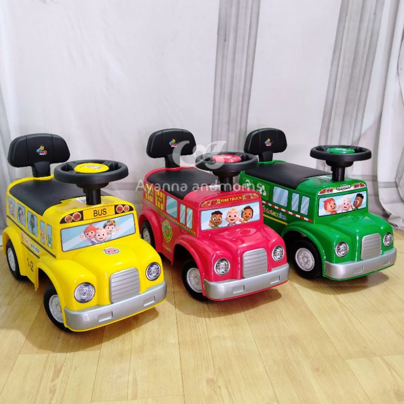Mainan Mobil dorong Cocomelon k616 PMB Bus Telolet