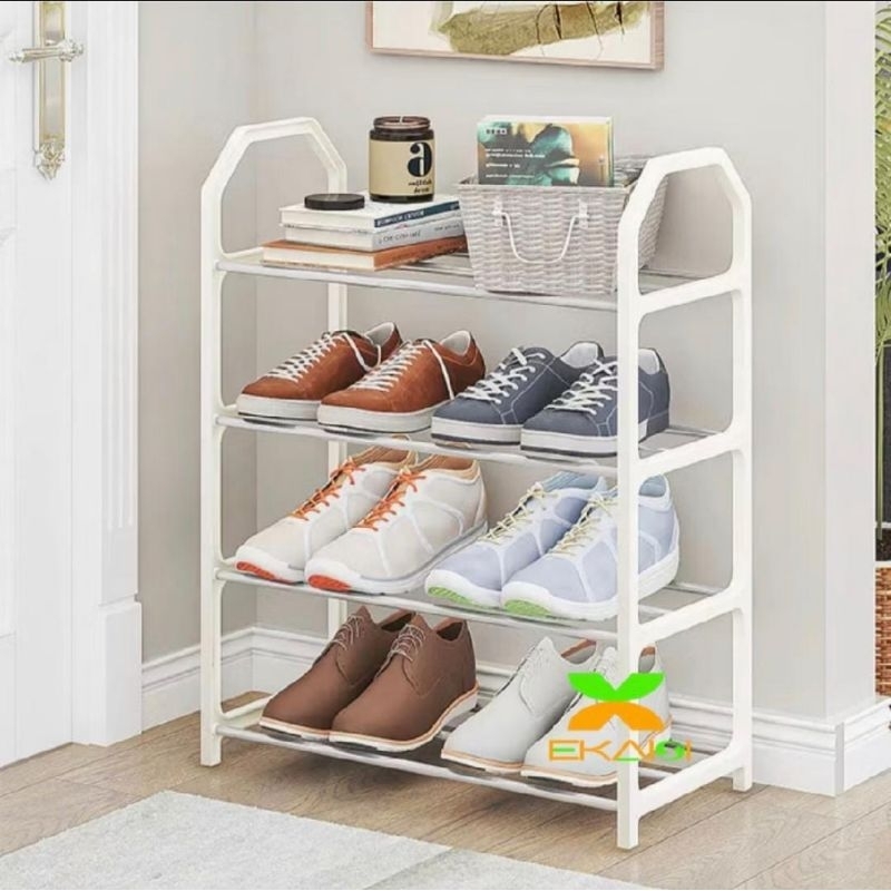Omah Prabot - Rak Sepatu Zigzag Putih Rak Sepatu Eseteti Rak Sepatu Stainless Rak Sepatu Putih