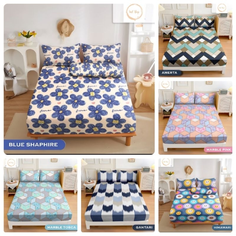 SPREI SAJA Tanpa Sarung Bantal Atau Guling Ukuran 120x200 dan 180x200