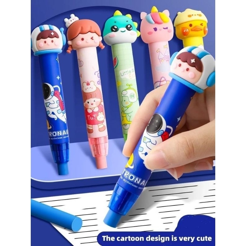 

Penghapus pensil cetek mekanik model kepala boneka