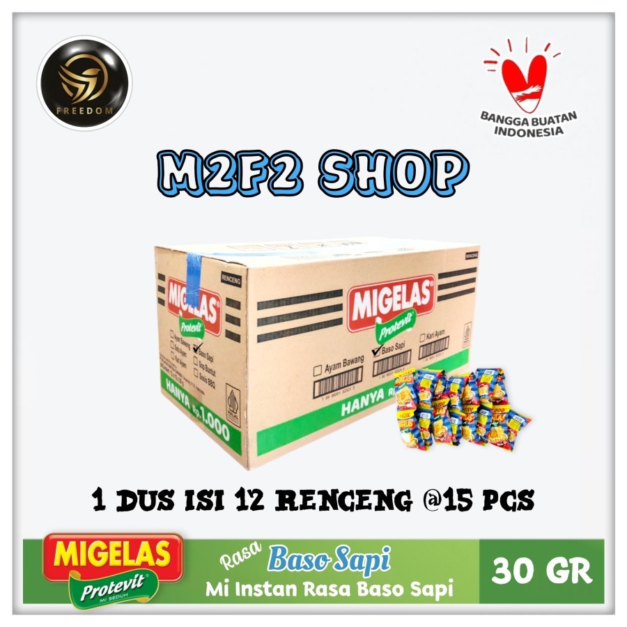 

MIGELAS Protevit Mie Gelas Seduh Kuah Rasa Baso Sapi Sachet - 30 gr (Kemasan Karton)