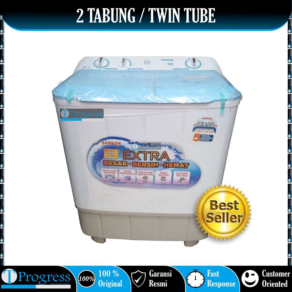 MESIN CUCI 2 TABUNG SANKEN TW-9110BU / TW-9110PK