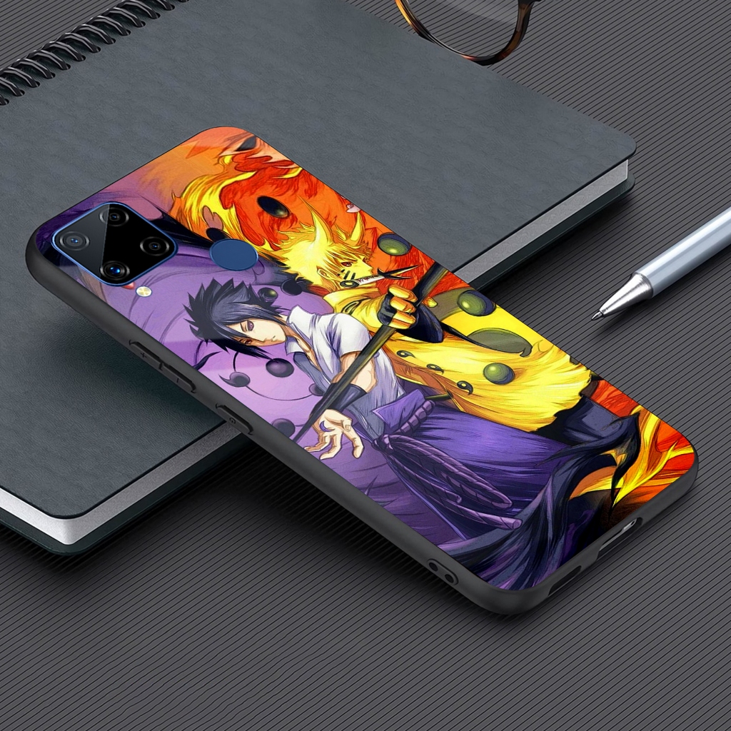 Case Realme C15  - Casing Hp Realme C15 - Motif ( NARUTO ) - Silikon Hp Realme C15 - Softcase Glass 