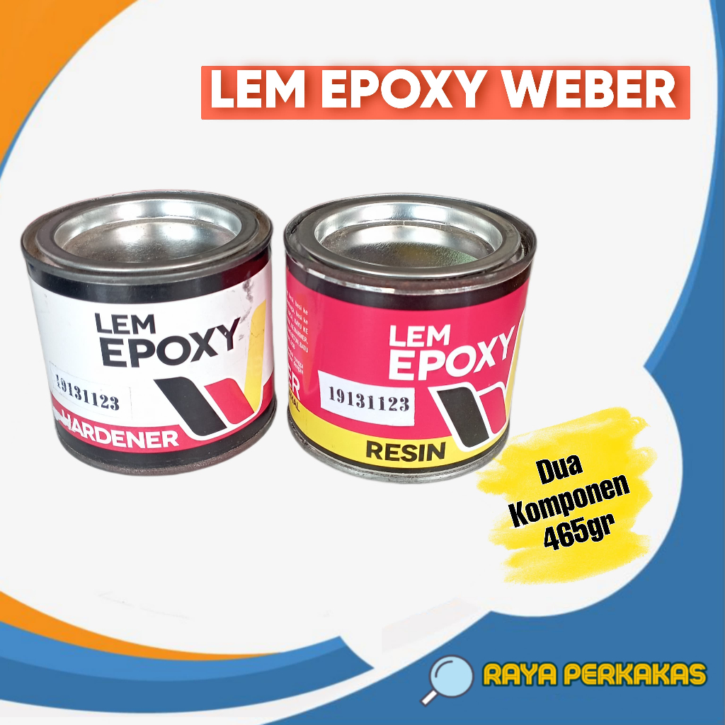 

Lem Epoxy WEBER 2 Komponen (Resin + Hardener) 465 Gram