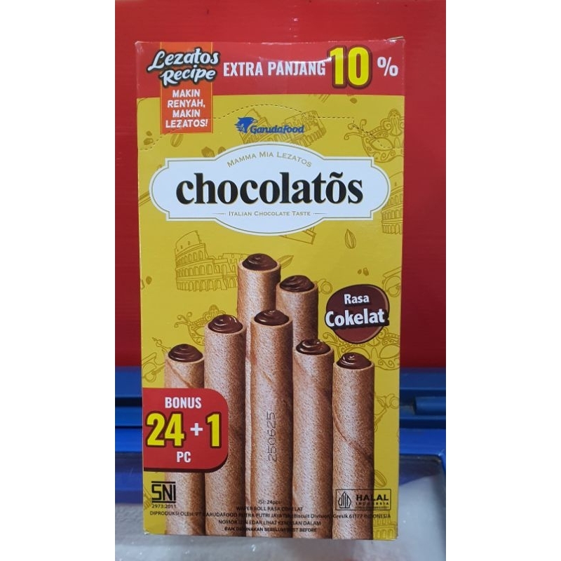 

GarudaFood Chocolatos Chocolate Flavour EXTRA PANJANG 10% BONUS 24 + 1 PC