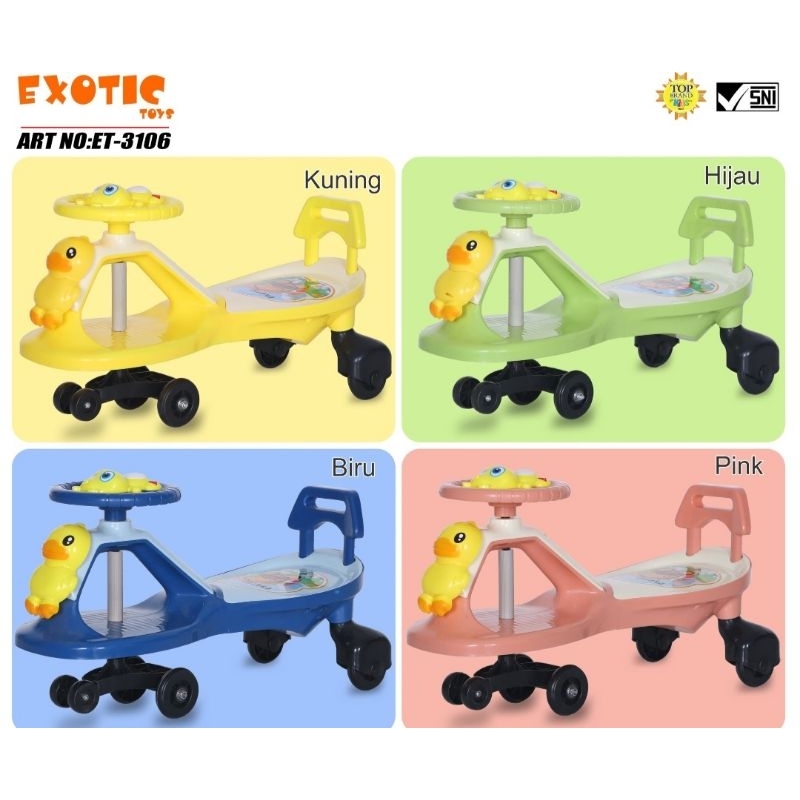NEW Mainan Anak Swing Car Exotic ET 3101 ET3102 ET 3103 ET3104 ET3105 ET3106 KT 5578 KT 5579 KT