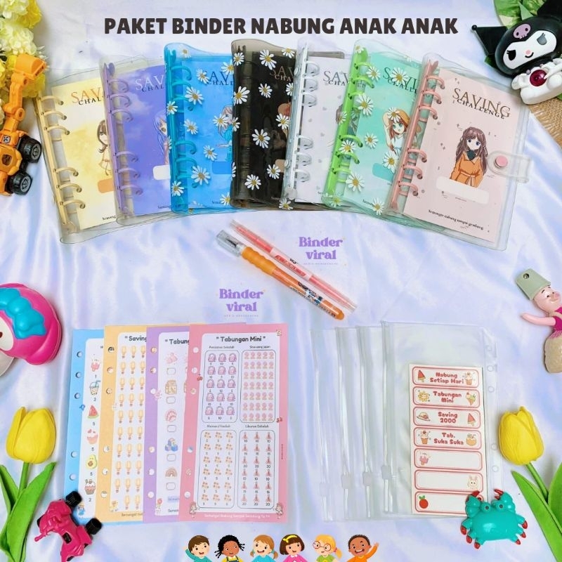 

( PAKET ANAK ANAK ) Paket Menabung Anak Anak 4 ziplock 4 kertas nabung