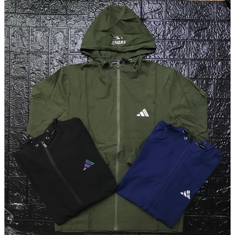 JAKET PRIA PARASUT MICRO ADIDAS OLAHRAGA