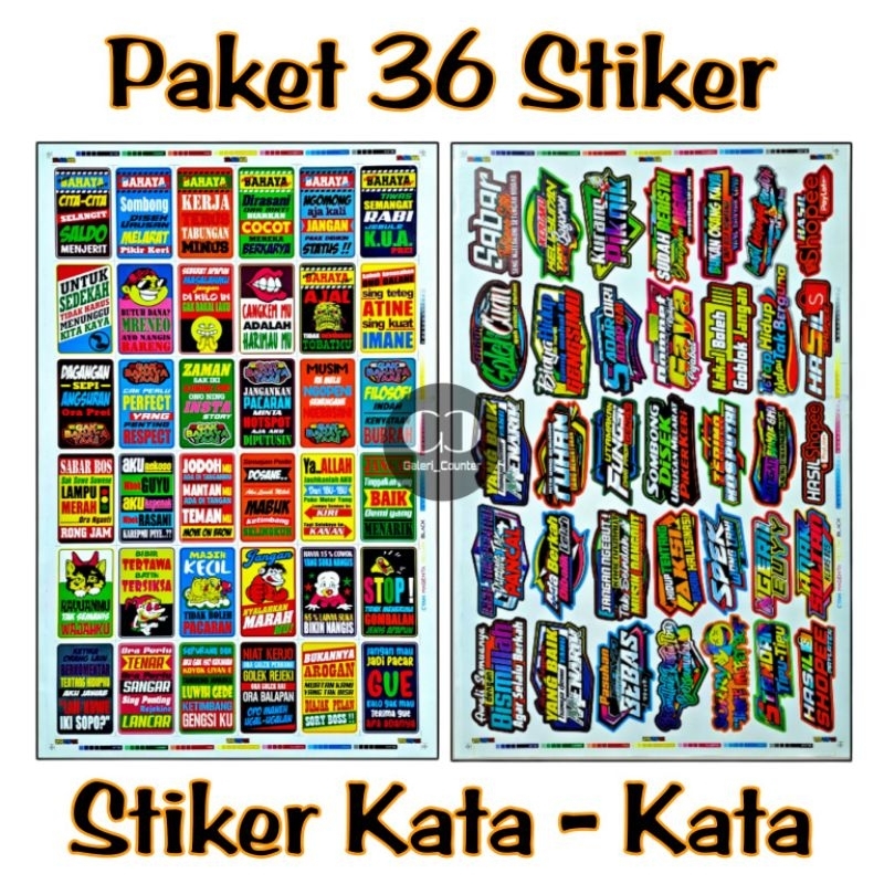 

PAKET 36 STIKER WARNING KATA-KATA UNIK VIRAL