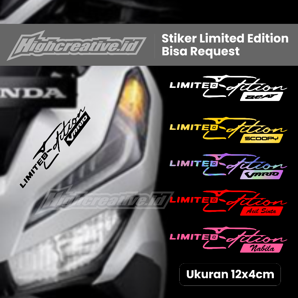 Stiker Vario Limited Edition New / Sticker Motor Limited Edition Vario CBR Beat / Stiker Signature V