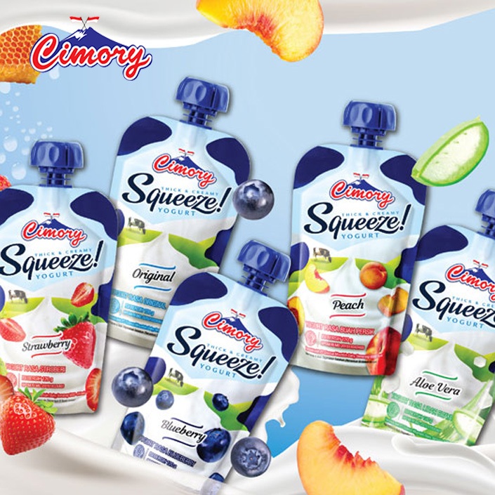 

[Satuan] Cimory Yogurt Squeeze 120gr | Snack Jajanan Yoghurt Kemasan Praktis Rasa Buah-Buahan