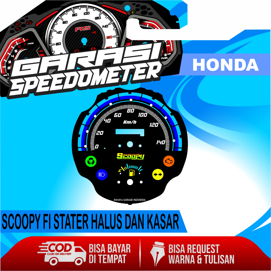 PAPAN SPEEDOMETER CUSTOM HONDA SCOOPY FI