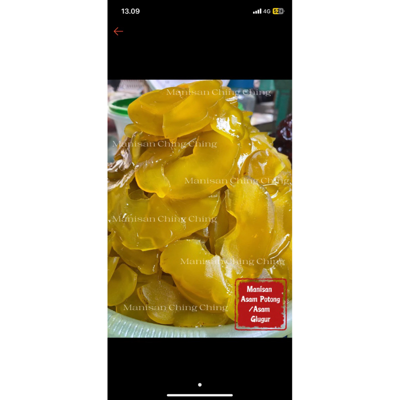 

manisan asam potong/asam glugur 250 gr