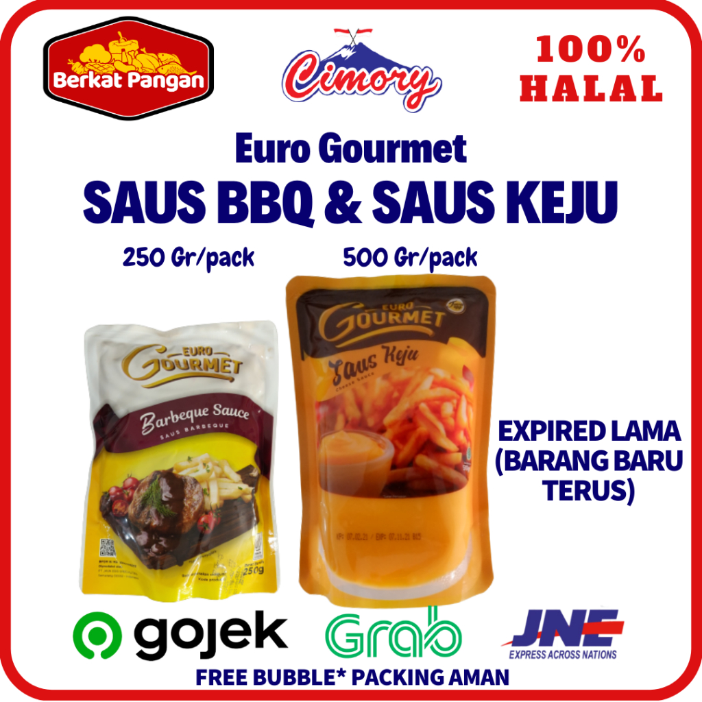 

EURO GOURMET Saus BBQ 250gr / Saus Keju (Cheese Sauce) 500gr