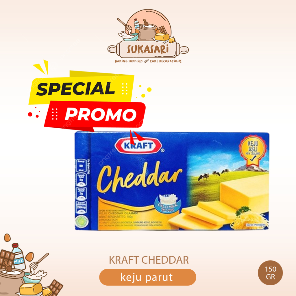 

PROMO Kraft cheddar 150gr / SALE keju parut chedar