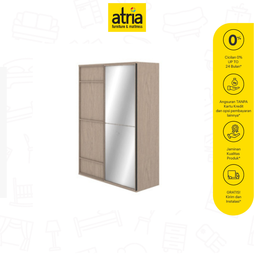 Atria Lemari Pakaian Sliding Satoshi