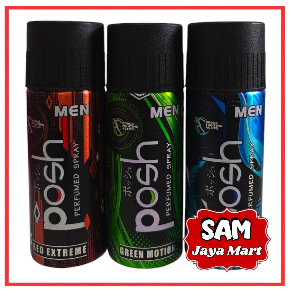 Posh Men Parfumed Spray 150ml - Posh Body Spray Men - Posh Body Spray Parfum Cowok